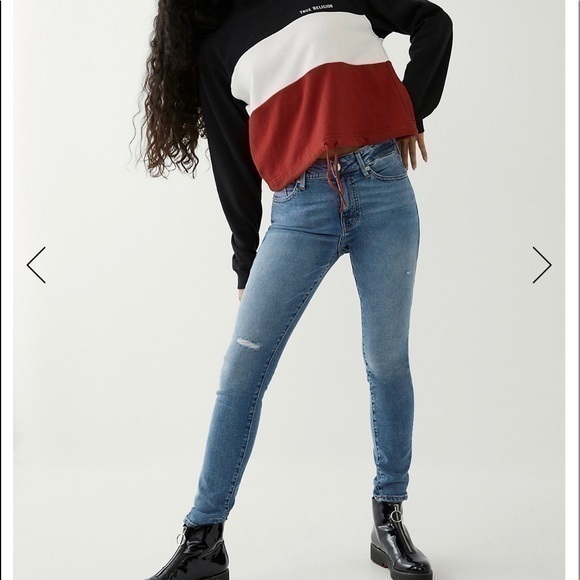 True Religion Jennie High Rise Destroy Jeans - Picture 1 of 7